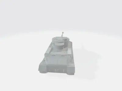Tank Tiger P 3D model Low-poly 3D model