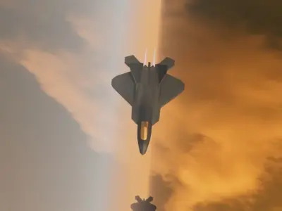 F22Raptor low poly Low-poly 3D model