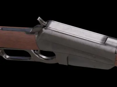 Winchester 1895 Lowpoly PBR Rifle Low-poly 3D model