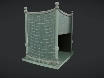 antique corner safety netting 3D model