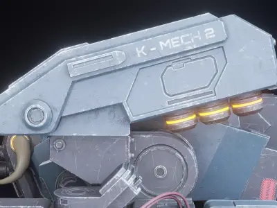 Robo-Mech Low-poly 3D model