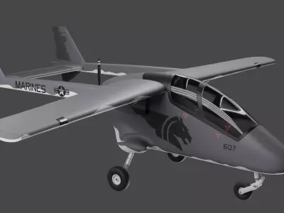 Bronco II - Advanced HIGH-PERF RECON LIGHT ATTACK AIRCRAFT - 3D model