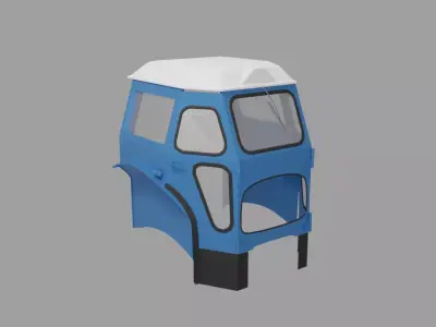 Fordson STA-DRI Cab Low-poly 3D model