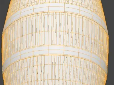 Wooden Barrel 3D model 4