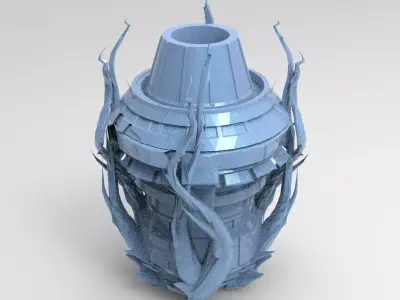 Dark weave Watchtower top Low-poly 3D model