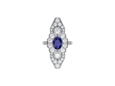 Oval Ring 3D print model 13