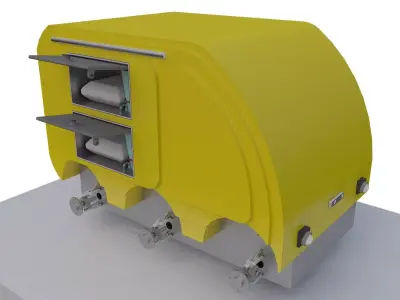 Autonomous meal delivery robot 3D model