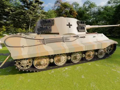 Tiger 2 tank 3D model