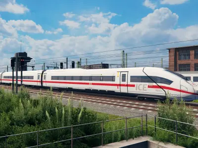 German High Speed Train - DB ICE 4 Low-poly 3D model
