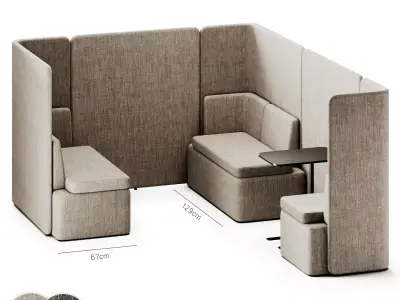 KAIVA Sectional modular KAV1 KAV4 by MDD 3D model