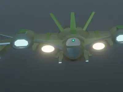 Space Jet Low-poly 3D model