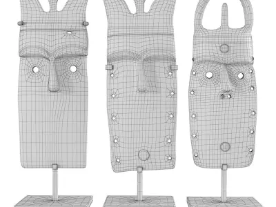 Guinea masks Passport Toma 3D model