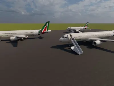 AIRBUS A319 A320 A321 3D model
