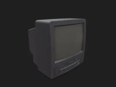 Old CRT TV Low-poly PBR Low-poly 3D model
