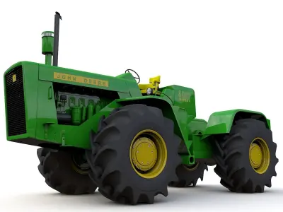 John Deere 8020 4WD Tractor 1960 3D model