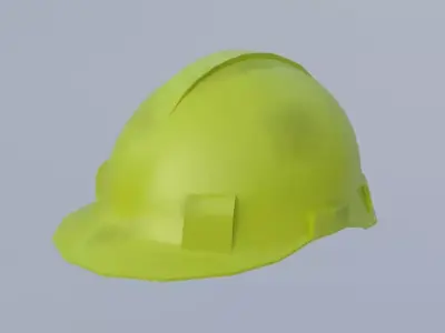 Safety Helmet Low Poly Low-poly 3D model get