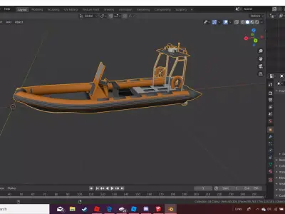 uscg zodiak Free 3D model