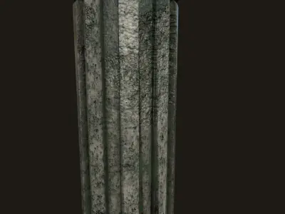 Low poly stone pillar column 3d model Free low-poly 3D model