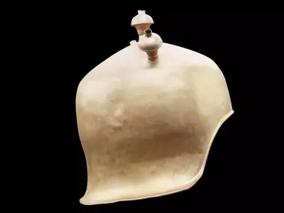 Three Spike Helmet  Low-poly 3D model