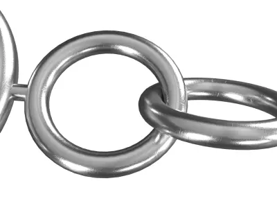 Spring Ring Trigger Hook PBR Low-poly 3D model
