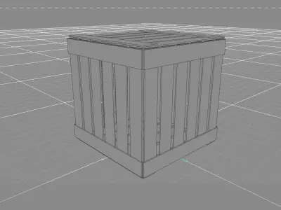 Wooden Crate 3D model purchase