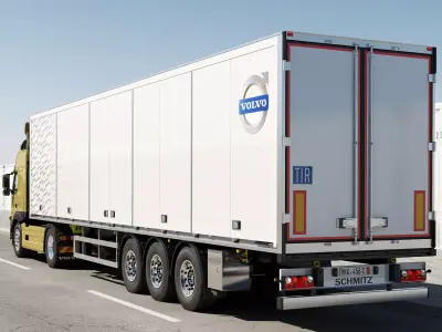 VOLVO FM 2013 With Trailer 3D model