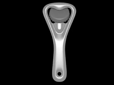 Bottle opener Low-poly 3D model purchase