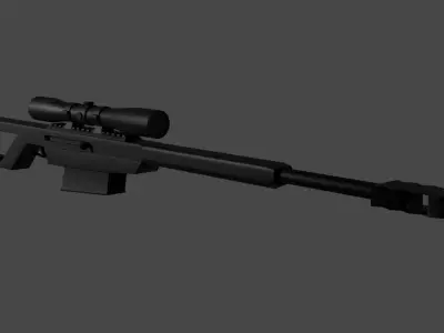 sniper rifle 3D model 22
