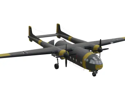 Nord Noratlas N-2502 Low-poly 3D model
