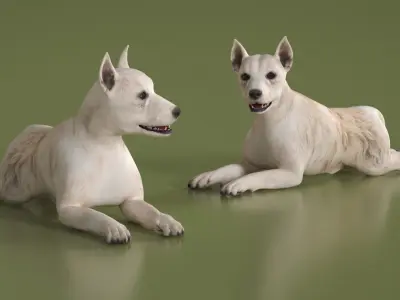  Mongrel Dog Cream Rigged 