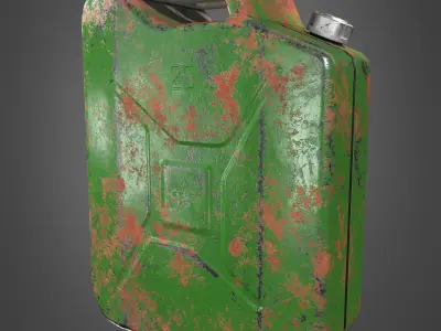 Canister Realistic Low-poly 3D model rusty Low-poly 3D model