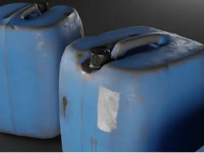 Realistic Plastic Canister - Low-Poly 3D Model Low-poly 3D model