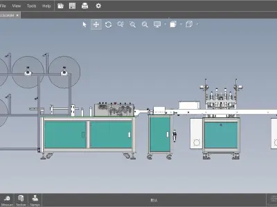 fully automatic -face mask machine 1 3D model