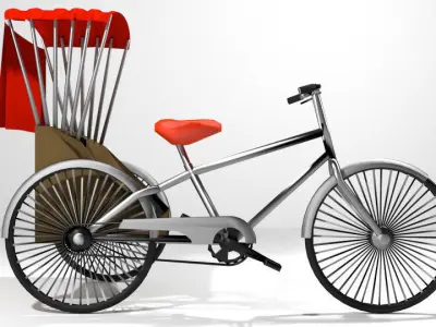 Rickshaw - Side-driver 3D model