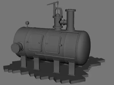 Water Distillery Low-poly 3D model