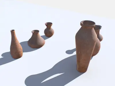 Old Vases 2 Low-poly 3D model