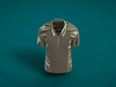 Military Outfit - T-shirt Low-poly 3D model order