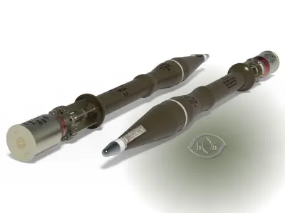 73mm PG 9 High Explosive Anti tank Rocket Projected Grenade 3D model