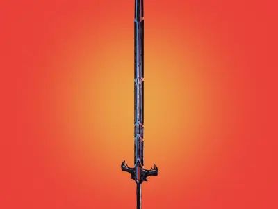 The Sword of Good and Evil from the Earth BPR ready game Free low-poly 3D model