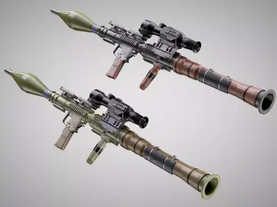 AirTronic Precision Rocket Launcher PSRL FPS Game Ready Weapon Low-poly 3D model