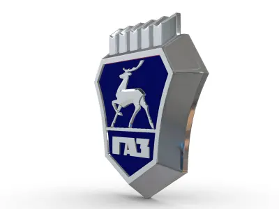 gaz logo 3D model by 3dlogoman