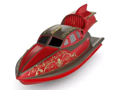 Airboat 3D model - PBR and Textured