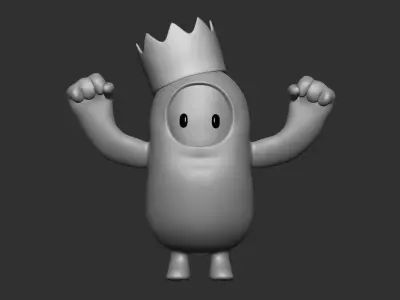  Fall Guys x 2 Fan Art 3D Model Figure - 1 part 3D print model
