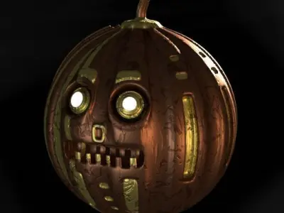 Robot Pumpkin  Free 3D model