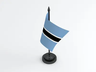 Table Flag  Botswana 3D model
