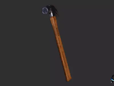 Claw Hammer Game Ready 3D Asset Low-poly 3D model