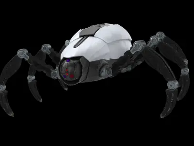 Sci-Fi Spider Animated Low-poly 3D model