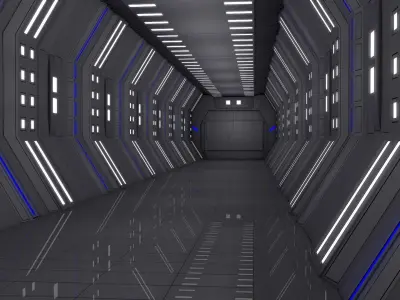 Sci Fi Corridor  3D model 70