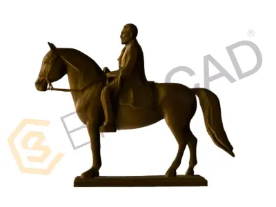 Statue of King Albert 3D Model High Detail 3D model