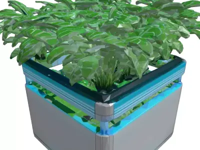 Futuristic Smart LED Plant Planter 3D model